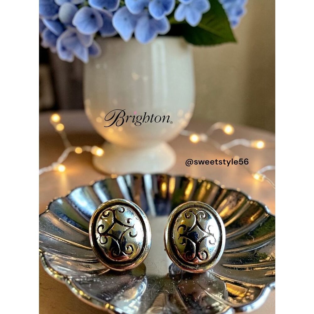 BRIGHTON "Irene" Silver Button Mini Posts